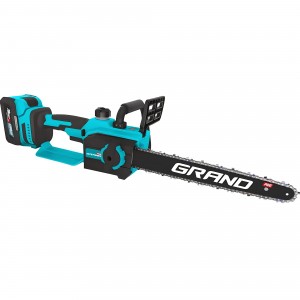Акумуляторна ланцюгова пилка Grand АПЦ-20V/12"-4 HS (HIGH SPEED) (безщіткова, автоматичне змащення ланцюга, 2 аккумулятори по 4 А/г, 2 ланцюги, шина 30 см)